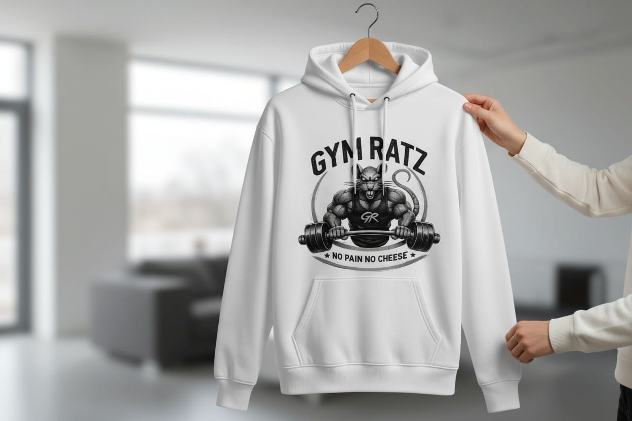 Ladies White Hoodie